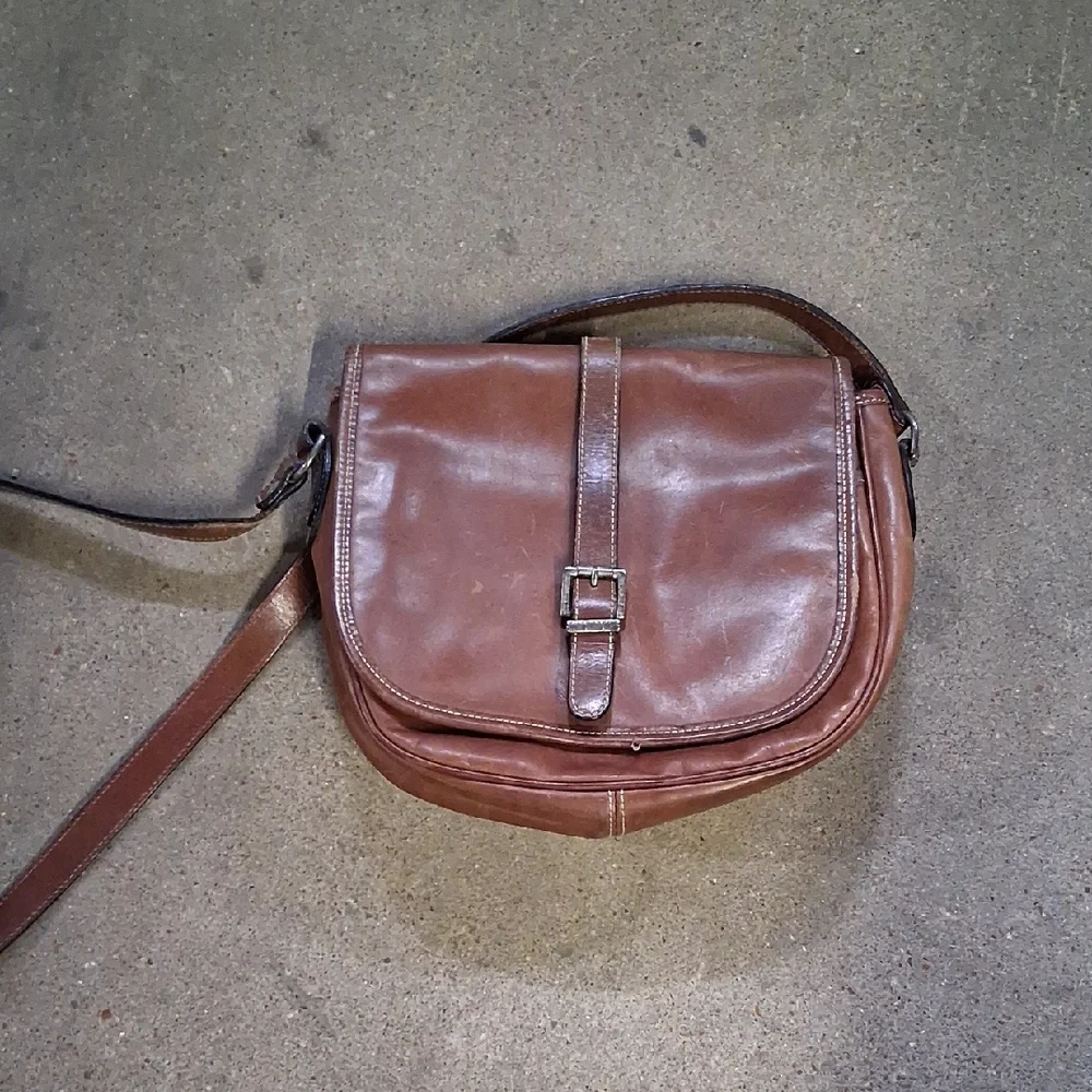 Mens Cole Haan Brown Leather Satchel Bag